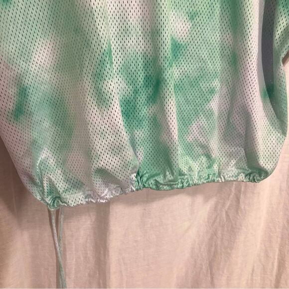 Nike activewear sportswear cropped mesh jersey top tie dye cinched hem size 2X - Picture 4 of 5
